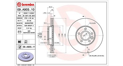 Magneti Marelli Bremsscheibe Vorderachse Belüftet [Hersteller-Nr. 360406107100] für Ford, Volvo von MAGNETI MARELLI
