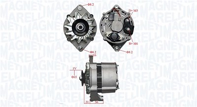 Magneti Marelli Generator [Hersteller-Nr. 063730099010] für Bedford, Fiat, Opel von MAGNETI MARELLI