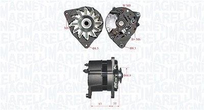 Magneti Marelli Generator [Hersteller-Nr. 063730305010] für Austin, Fiat, Ford, Iveco, Land Rover, Mg, Rover von MAGNETI MARELLI