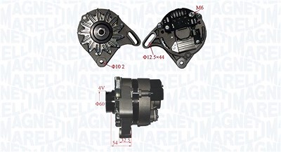 Magneti Marelli Generator [Hersteller-Nr. 063730851010] für Fiat, Lancia von MAGNETI MARELLI