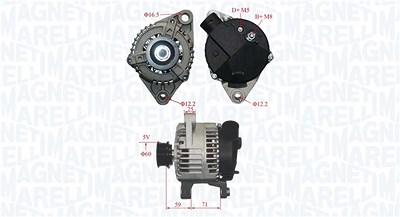 Magneti Marelli Generator [Hersteller-Nr. 063731221010] für Fiat, Lancia von MAGNETI MARELLI