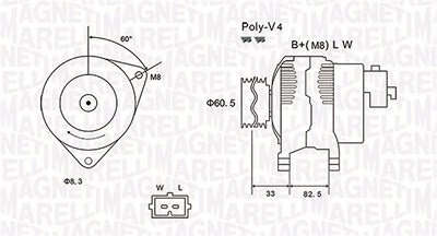 Magneti Marelli Generator [Hersteller-Nr. 063731317010] für Ford von MAGNETI MARELLI