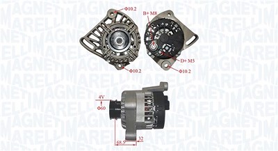 Magneti Marelli Generator [Hersteller-Nr. 063731349010] für Fiat, Lancia von MAGNETI MARELLI