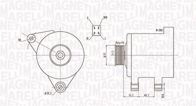 Magneti Marelli Generator [Hersteller-Nr. 063731605010] für Toyota von MAGNETI MARELLI