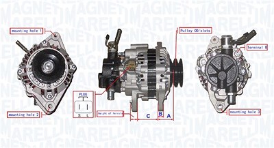Magneti Marelli Generator [Hersteller-Nr. 063731711010] für Hyundai, Kia von MAGNETI MARELLI