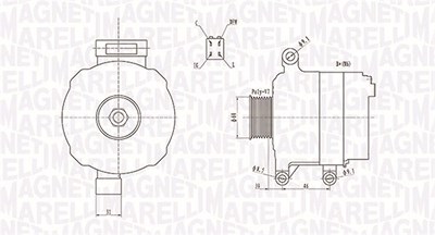 Magneti Marelli Generator [Hersteller-Nr. 063731728010] für Honda von MAGNETI MARELLI