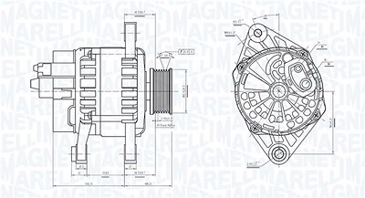 Magneti Marelli Generator [Hersteller-Nr. 063731743010] für Alfa Romeo, Fiat, Lancia von MAGNETI MARELLI