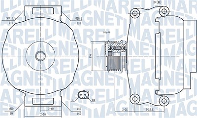 Magneti Marelli Generator [Hersteller-Nr. 063731769010] für Audi von MAGNETI MARELLI