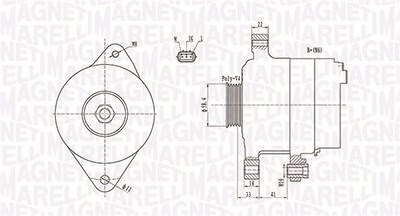 Magneti Marelli Generator [Hersteller-Nr. 063731793010] für Toyota, VW von MAGNETI MARELLI