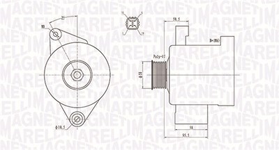 Magneti Marelli Generator [Hersteller-Nr. 063731796010] für Toyota von MAGNETI MARELLI