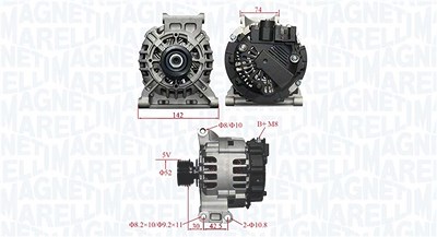 Magneti Marelli Generator [Hersteller-Nr. 063731875010] für Mercedes-Benz von MAGNETI MARELLI