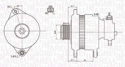 Magneti Marelli Generator [Hersteller-Nr. 063731899010] für Opel von MAGNETI MARELLI
