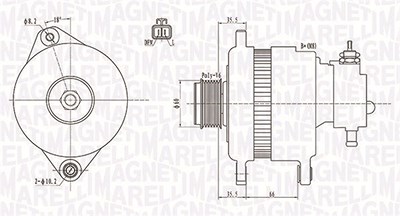 Magneti Marelli Generator [Hersteller-Nr. 063731899010] für Opel, Vauxhall von MAGNETI MARELLI
