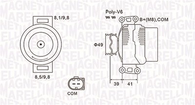 Magneti Marelli Generator [Hersteller-Nr. 063731953010] für BMW von MAGNETI MARELLI