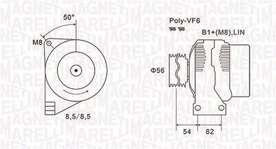 Magneti Marelli Generator [Hersteller-Nr. 063732028010] für Volvo von MAGNETI MARELLI