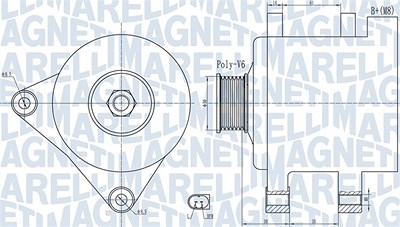 Magneti Marelli Generator [Hersteller-Nr. 063732056010] für Audi, Seat, Skoda, VW von MAGNETI MARELLI