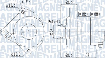 Magneti Marelli Generator [Hersteller-Nr. 063732094010] für Fiat von MAGNETI MARELLI