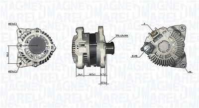 Magneti Marelli Generator [Hersteller-Nr. 063732186010] für Nissan, Opel, Renault von MAGNETI MARELLI