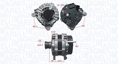 Magneti Marelli Generator [Hersteller-Nr. 063736195010] für VW von MAGNETI MARELLI