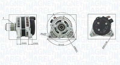 Magneti Marelli Generator [Hersteller-Nr. 063736372010] für Alfa Romeo, Fiat, Jeep von MAGNETI MARELLI
