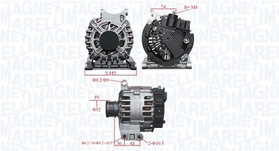 Magneti Marelli Generator [Hersteller-Nr. 063739065010] für Mercedes-Benz von MAGNETI MARELLI