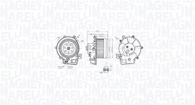 Magneti Marelli Innenraumgebläse [Hersteller-Nr. 069412763010] für Mercedes-Benz von MAGNETI MARELLI