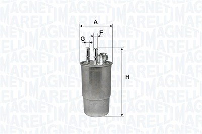 Magneti Marelli Kraftstofffilter [Hersteller-Nr. 153071760155] für Alfa Romeo, Citroën, Fiat, Ford, Lancia, Opel, Peugeot von MAGNETI MARELLI