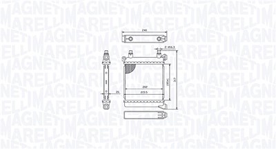 Magneti Marelli Kühler, Motorkühlung [Hersteller-Nr. 350213214500] für BMW, Mini von MAGNETI MARELLI