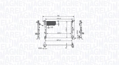 Magneti Marelli Kühler, Motorkühlung [Hersteller-Nr. 350213217900] für Fiat von MAGNETI MARELLI