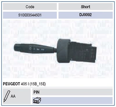 Magneti Marelli Lenkstockschalter [Hersteller-Nr. 510033544501] für Peugeot von MAGNETI MARELLI