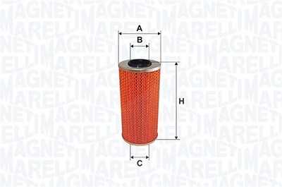 Magneti Marelli Ölfilter [Hersteller-Nr. 153071760725] für Gm Korea, Mercedes-Benz, Puch, Ssangyong von MAGNETI MARELLI