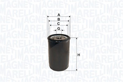 Magneti Marelli Ölfilter [Hersteller-Nr. 153071762336] für Fiat, Lotus, Subaru, Suzuki, Toyota, VW von MAGNETI MARELLI