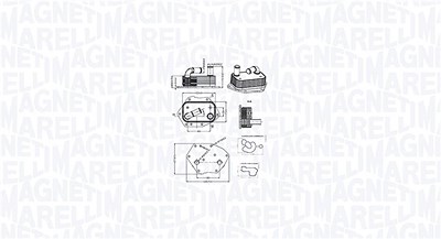 Magneti Marelli Ölkühler, Motoröl [Hersteller-Nr. 350300002600] für Citroën, Fiat, Ford, Jaguar, Lancia, Land Rover, Mitsubishi, Peugeot von MAGNETI MARELLI