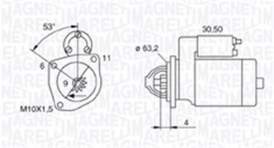 Magneti Marelli Starter [Hersteller-Nr. 063721057010] für Renault von MAGNETI MARELLI