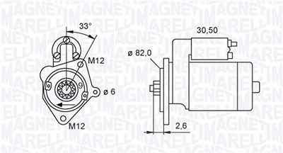 Magneti Marelli Starter [Hersteller-Nr. 063721392010] für Audi, Seat, Skoda von MAGNETI MARELLI