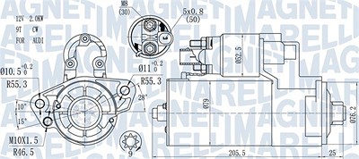 Magneti Marelli Starter [Hersteller-Nr. 063721521010] für VW von MAGNETI MARELLI