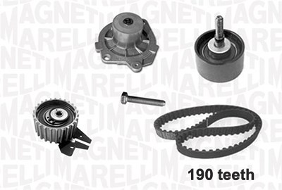 Magneti Marelli Wasserpumpe + Zahnriemensatz [Hersteller-Nr. 341401050001] für Alfa Romeo, Fiat, Lancia von MAGNETI MARELLI