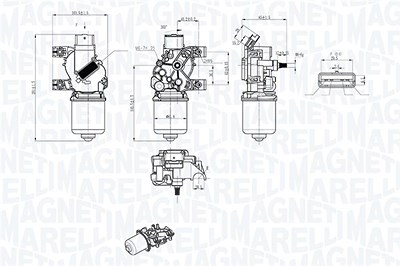 Magneti Marelli Wischermotor [Hersteller-Nr. 064043803010] für Renault von MAGNETI MARELLI