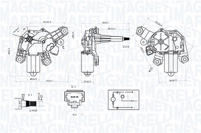 Magneti Marelli Wischermotor [Hersteller-Nr. 064070100010] für Dacia von MAGNETI MARELLI