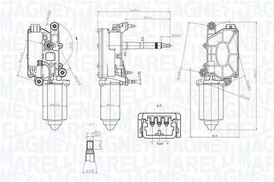 Magneti Marelli Wischermotor [Hersteller-Nr. 064070500010] für Alfa Romeo von MAGNETI MARELLI