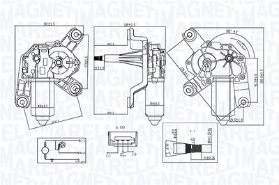 Magneti Marelli Wischermotor [Hersteller-Nr. 064070900010] für Opel von MAGNETI MARELLI