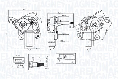 Magneti Marelli Wischermotor [Hersteller-Nr. 064071200010] für Fiat von MAGNETI MARELLI