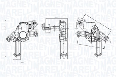 Magneti Marelli Wischermotor [Hersteller-Nr. 064072400010] für Seat, Skoda, VW von MAGNETI MARELLI