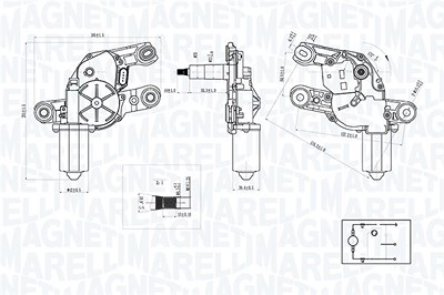 Magneti Marelli Wischermotor [Hersteller-Nr. 064073300010] für Seat, Skoda, VW von MAGNETI MARELLI
