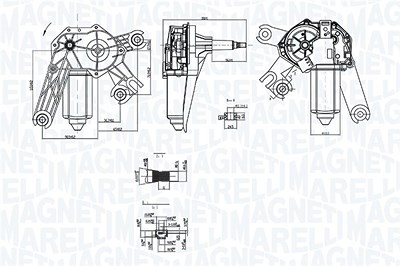 Magneti Marelli Wischermotor [Hersteller-Nr. 064073800010] für Citroën, Peugeot von MAGNETI MARELLI
