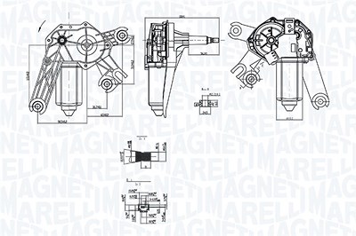 Magneti Marelli Wischermotor [Hersteller-Nr. 064073900010] für Peugeot von MAGNETI MARELLI