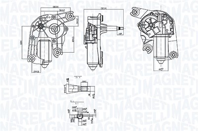 Magneti Marelli Wischermotor [Hersteller-Nr. 064074000010] für Citroën, Peugeot von MAGNETI MARELLI