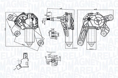 Magneti Marelli Wischermotor [Hersteller-Nr. 064074100010] für Peugeot von MAGNETI MARELLI