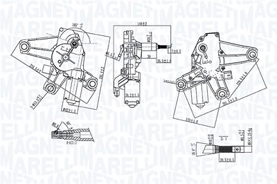 Magneti Marelli Wischermotor [Hersteller-Nr. 064074400010] für Citroën, Peugeot von MAGNETI MARELLI
