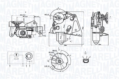 Magneti Marelli Wischermotor [Hersteller-Nr. 064074500010] für Peugeot von MAGNETI MARELLI